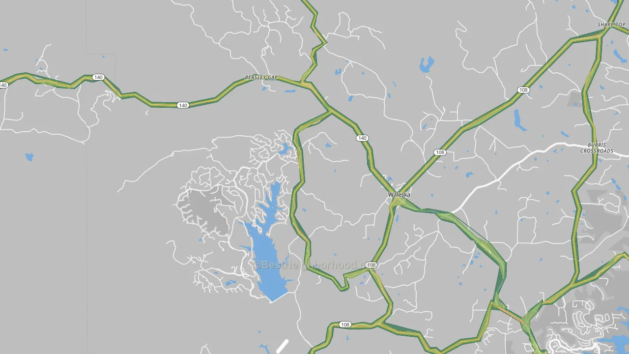 30183, GA Map of Noise Levels in 30183