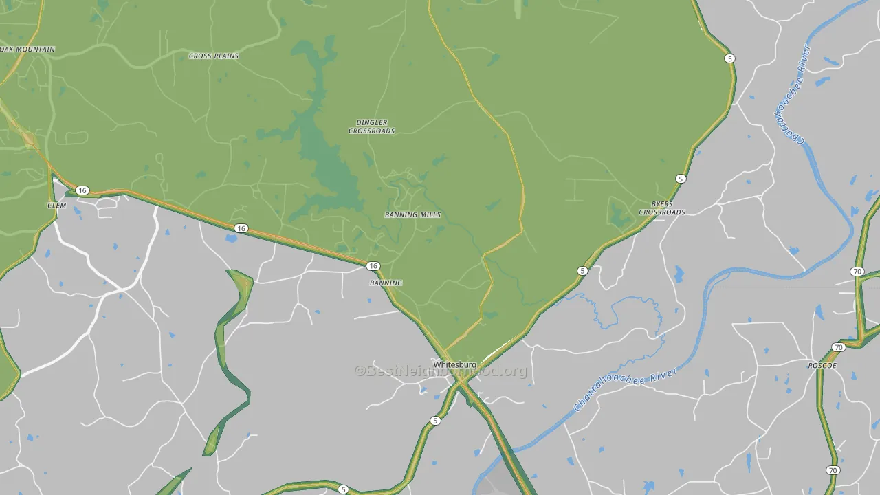 30185, GA Map of Noise Levels in 30185