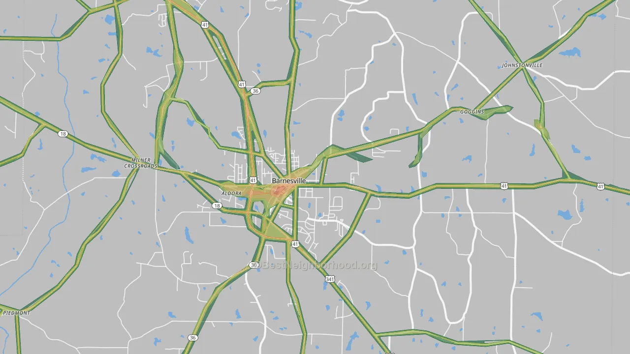 30204, GA Map of Noise Levels in 30204