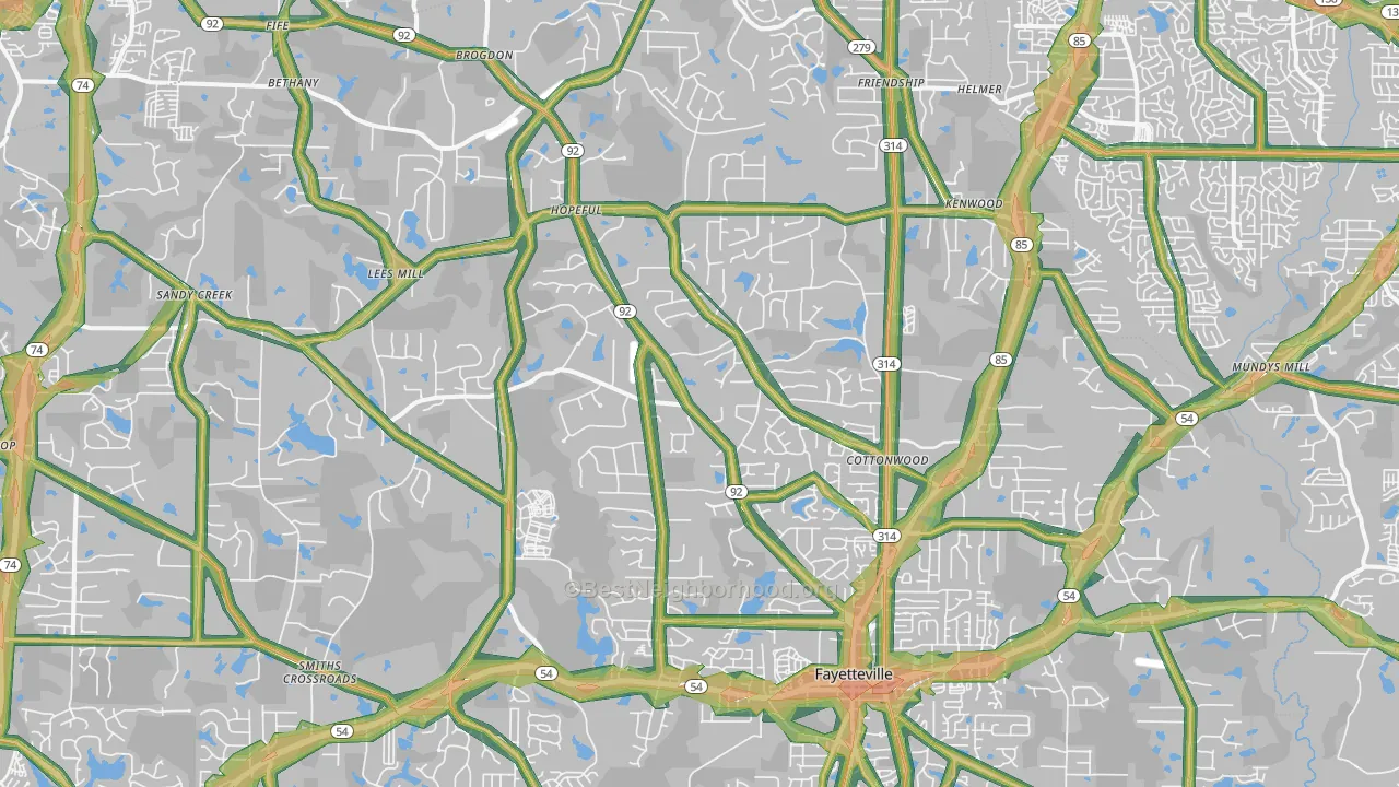 30214, GA Map of Noise Levels in 30214