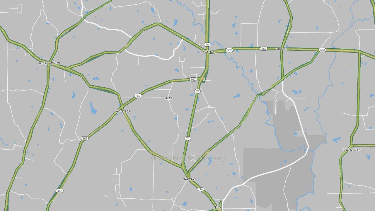 30218, GA Map of Noise Levels in 30218