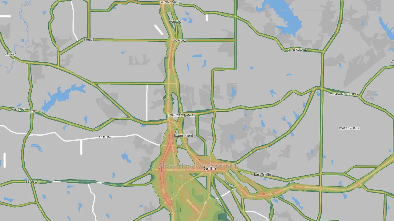 30223, GA Map of Noise Levels in 30223