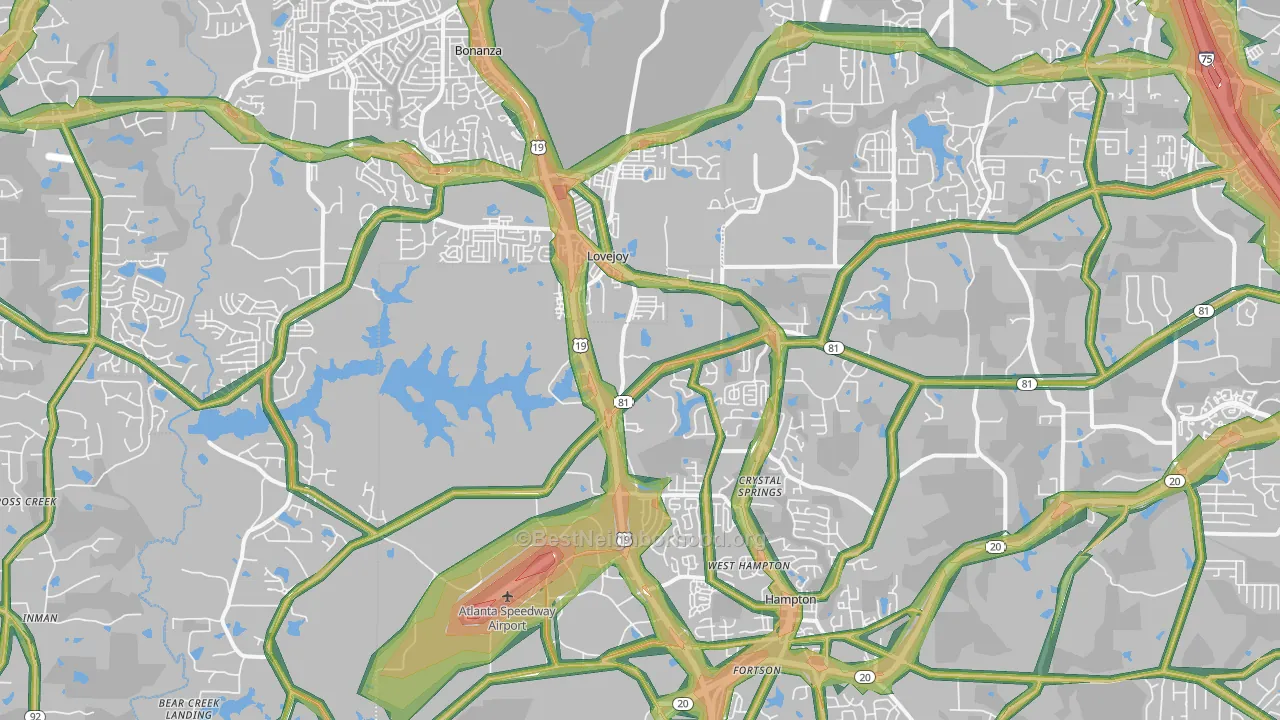 30228, GA Map of Noise Levels in 30228