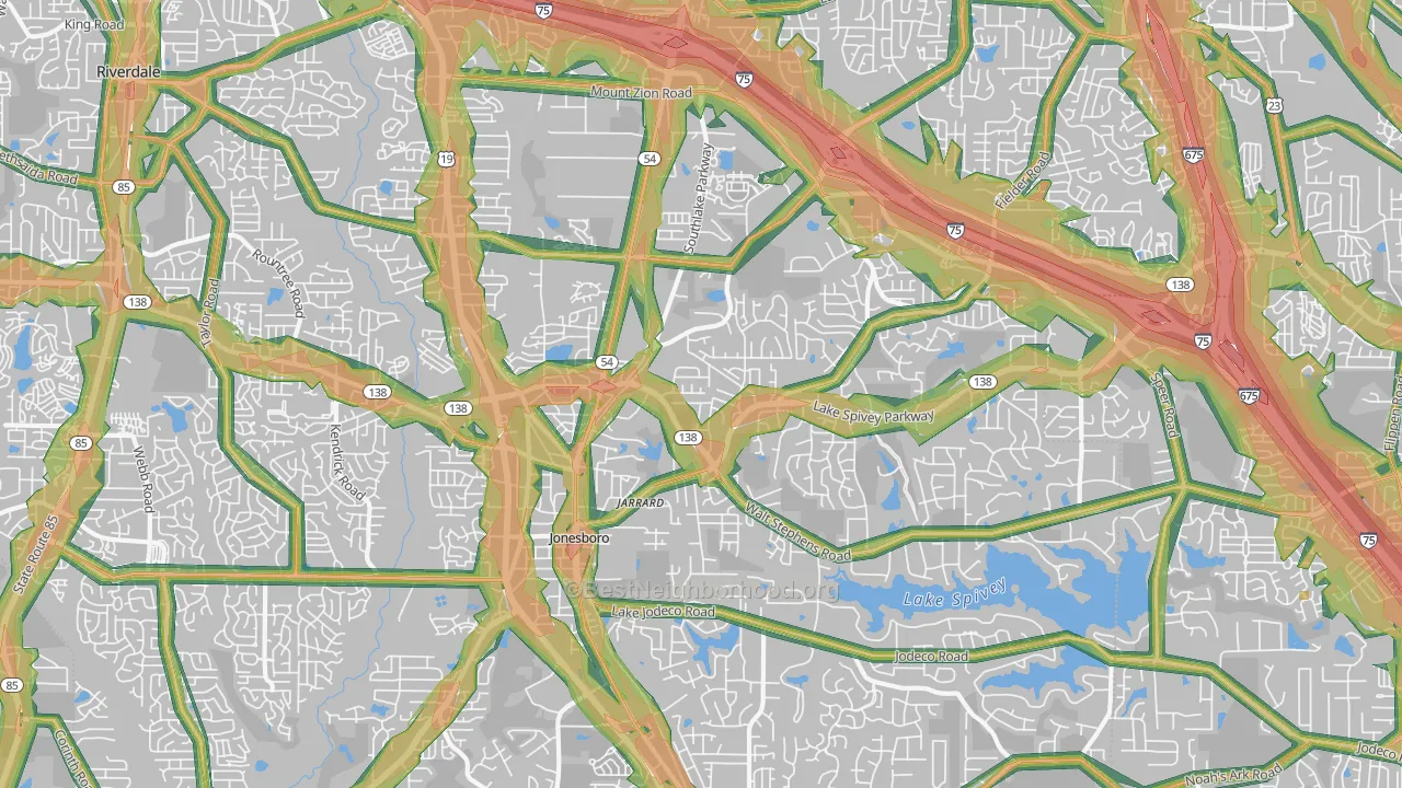 30236, GA Map of Noise Levels in 30236