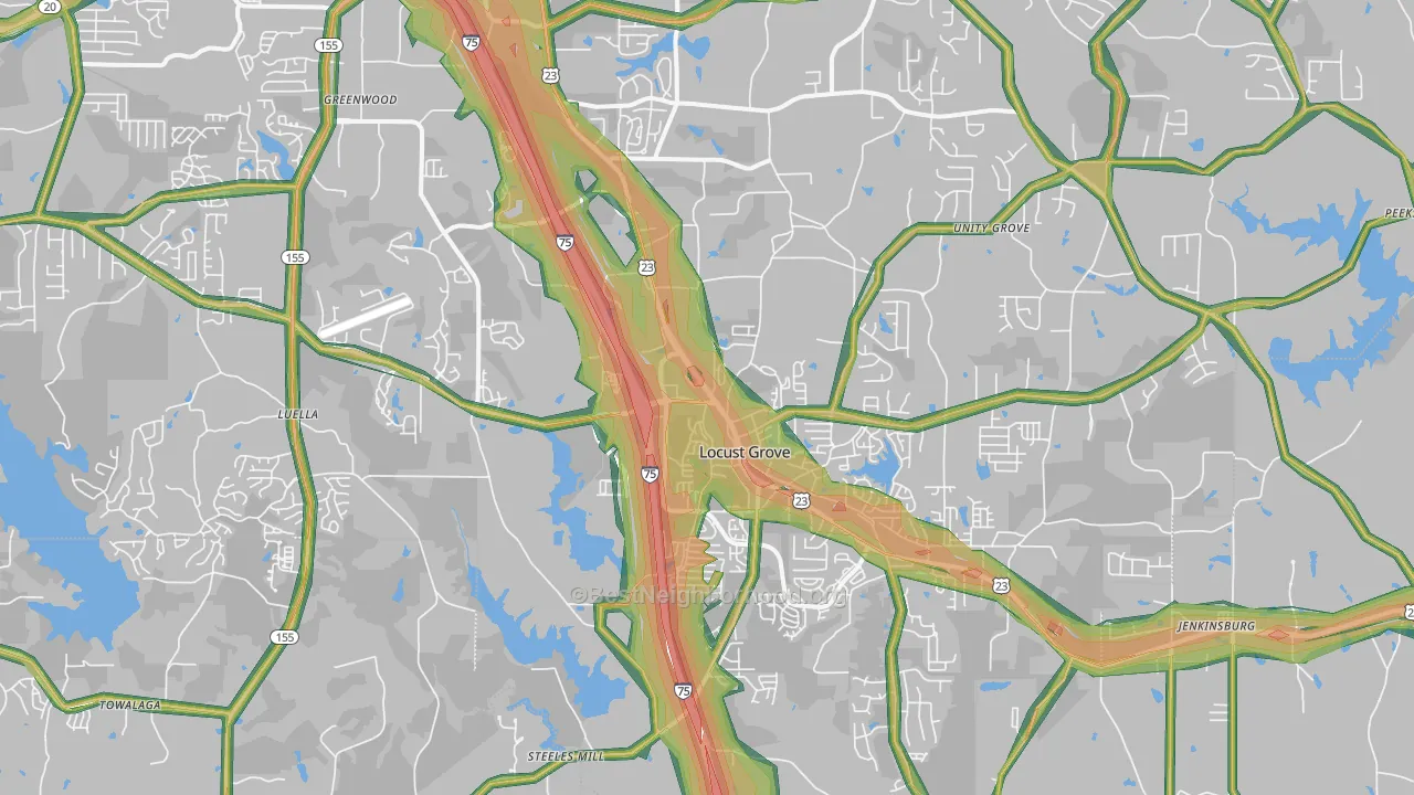 30248, GA Map of Noise Levels in 30248