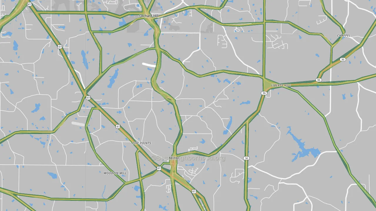 30257, GA Map of Noise Levels in 30257