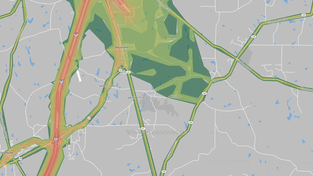 30259, GA Map of Noise Levels in 30259