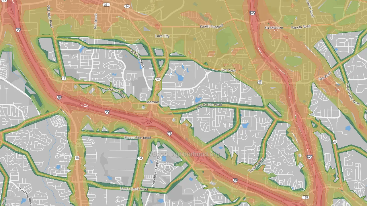 30260, GA Map of Noise Levels in 30260