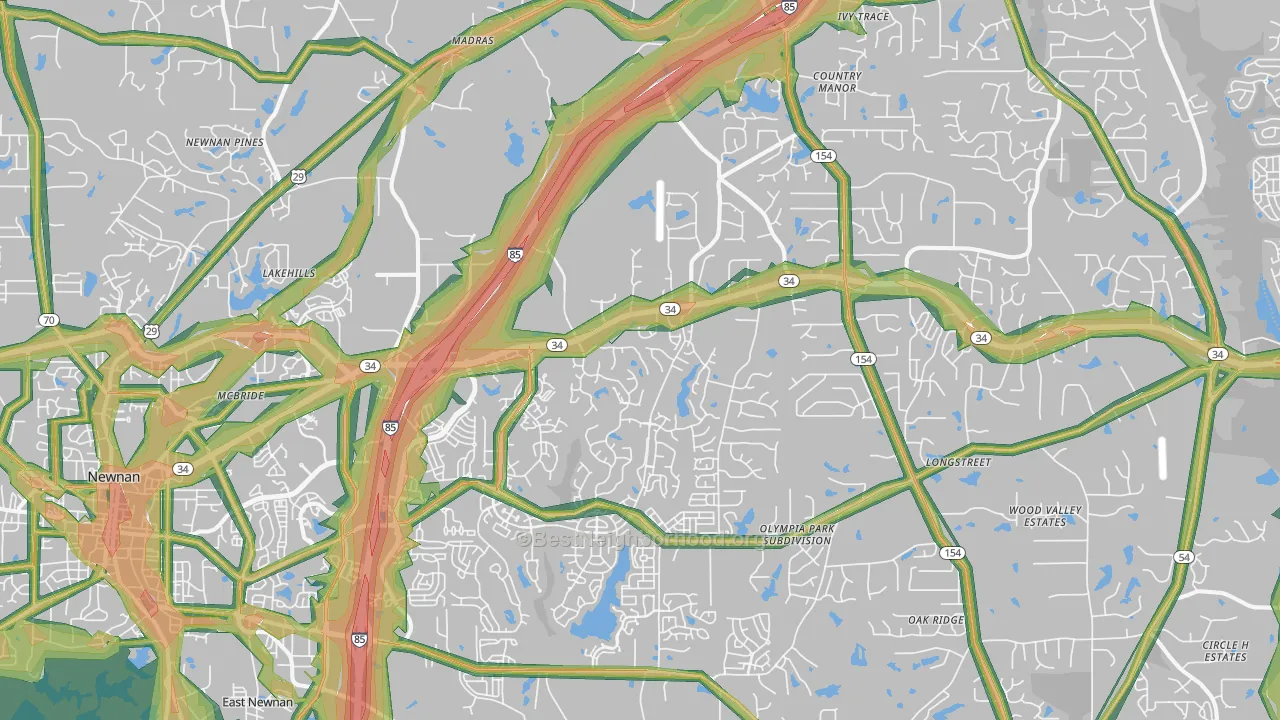 30265, GA Map of Noise Levels in 30265