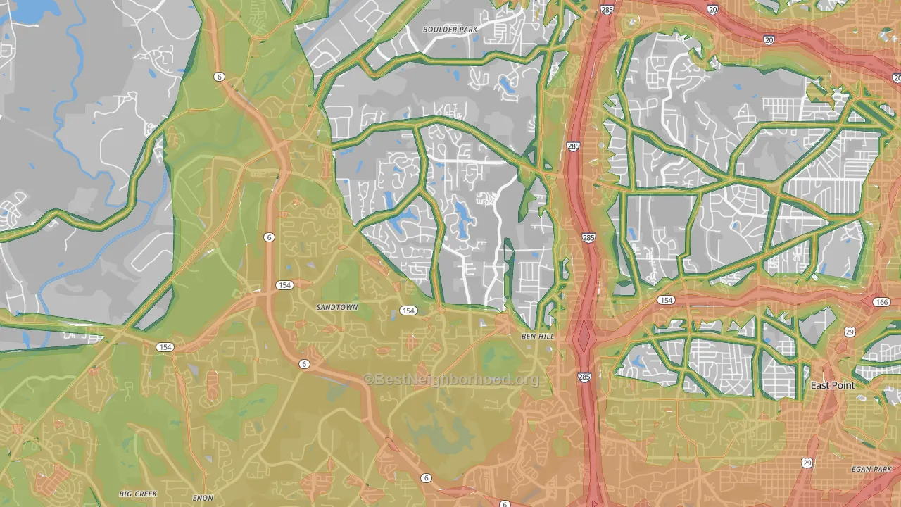 30331, GA Map of Noise Levels in 30331