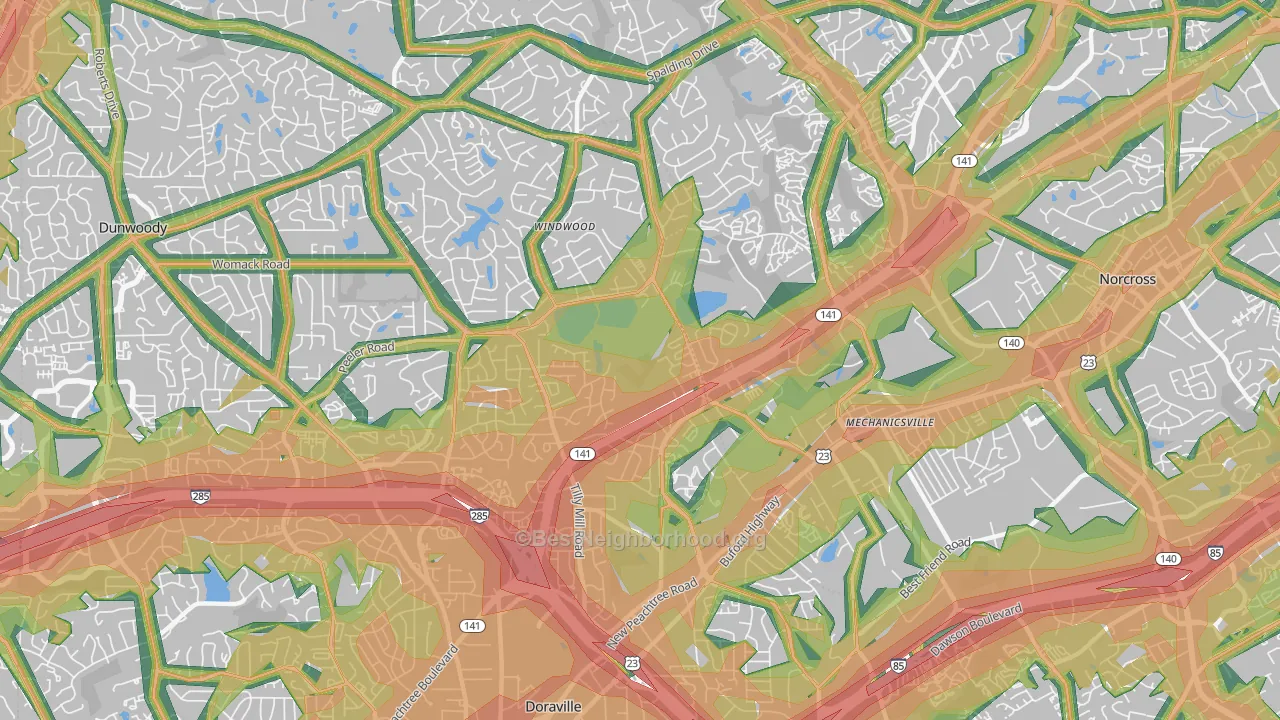 30360, GA Map of Noise Levels in 30360