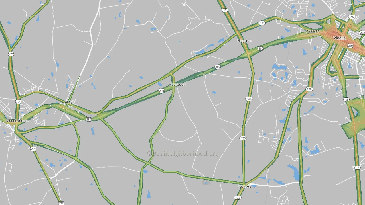 30410, GA Map of Noise Levels in 30410
