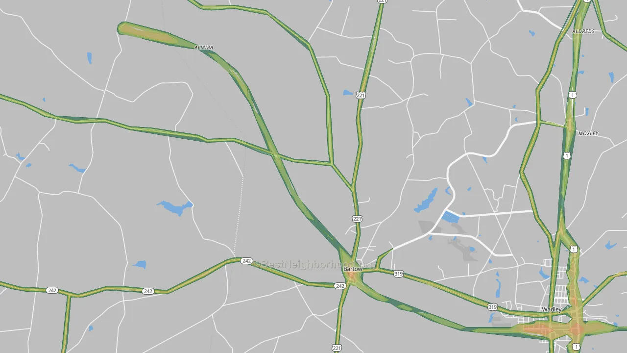 30413, GA Map of Noise Levels in 30413