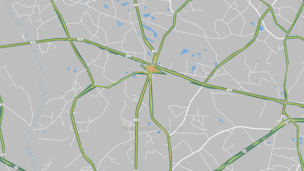 30421, GA Map of Noise Levels in 30421