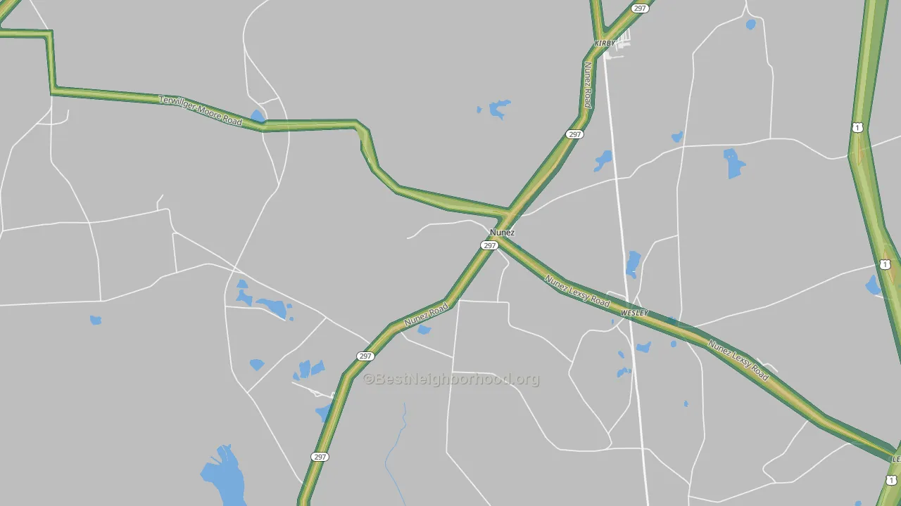 30448, GA Map of Noise Levels in 30448