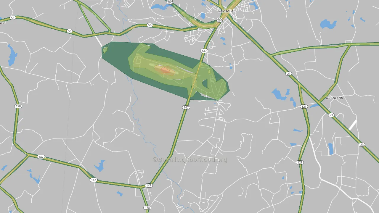 30453, GA Map of Noise Levels in 30453