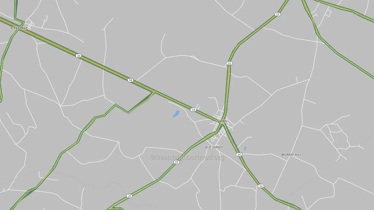 30456, GA Map of Noise Levels in 30456