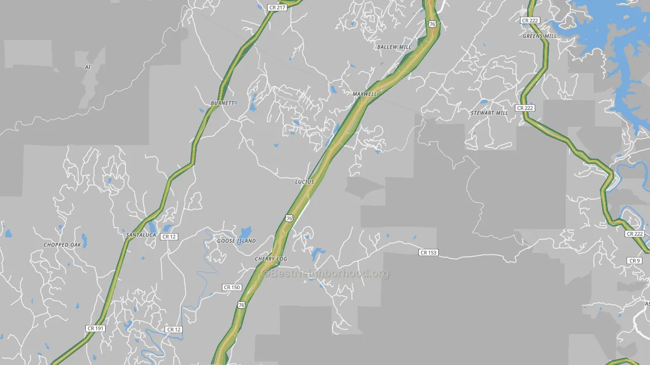 30522, GA Map of Noise Levels in 30522