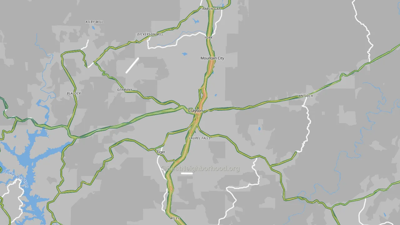 30525, GA Map of Noise Levels in 30525