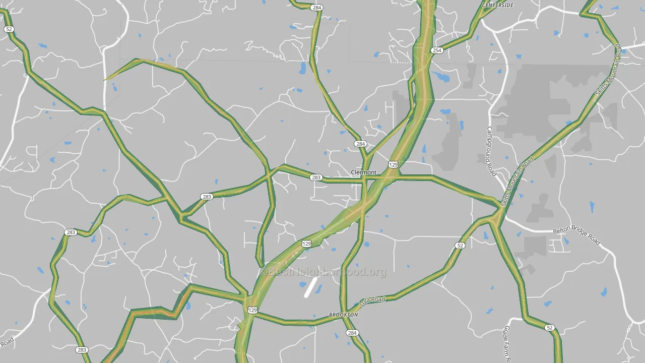 30527, GA Map of Noise Levels in 30527