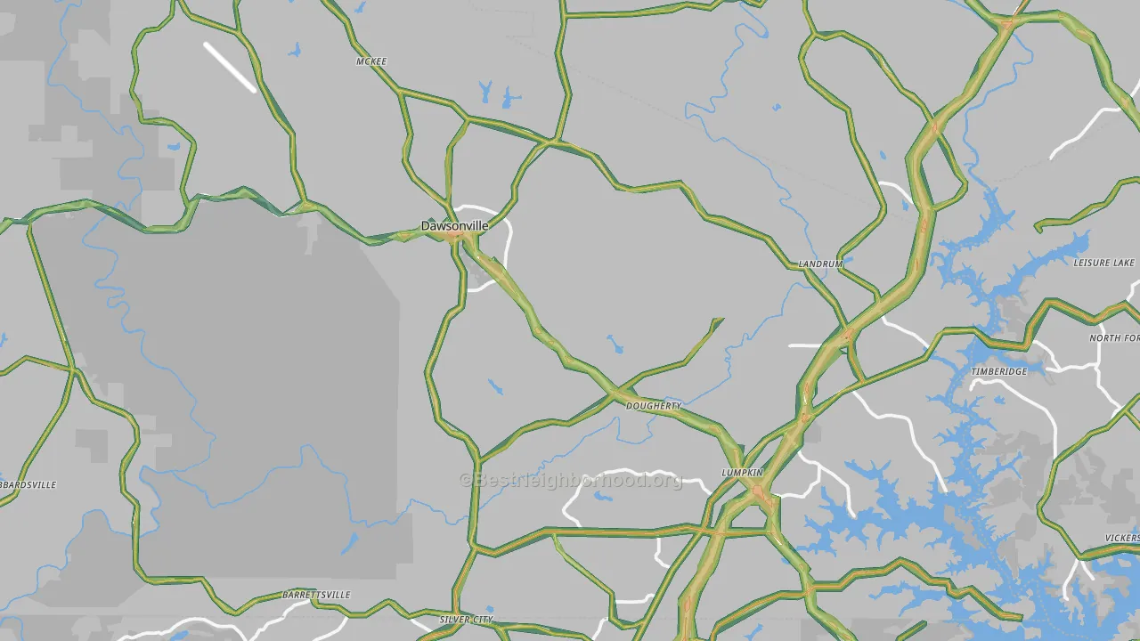 30534, GA Map of Noise Levels in 30534