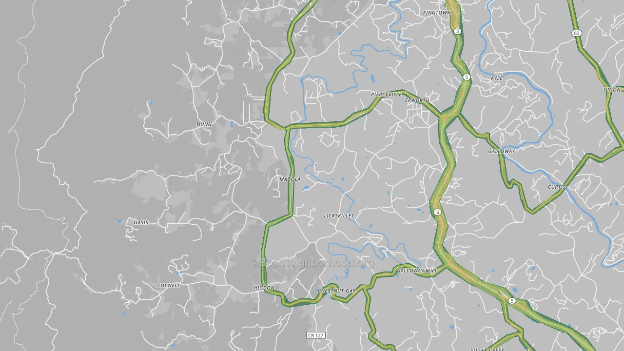 30541, GA Map of Noise Levels in 30541