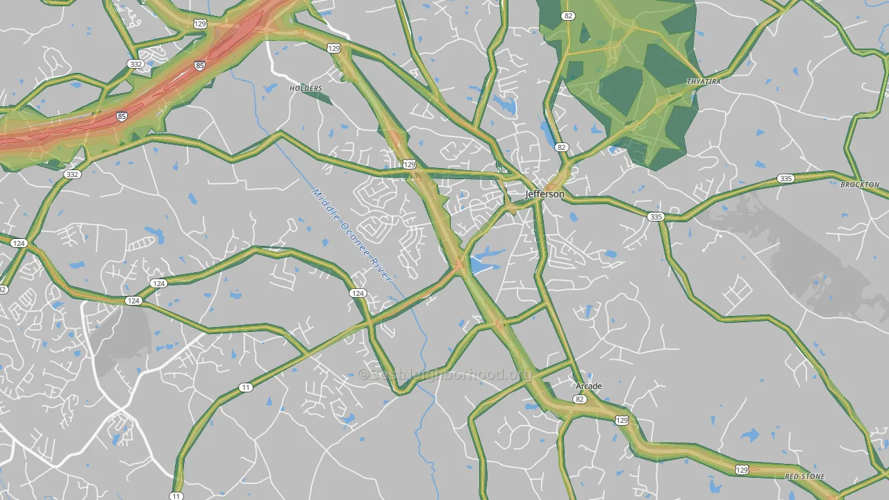 30549, GA Map of Noise Levels in 30549