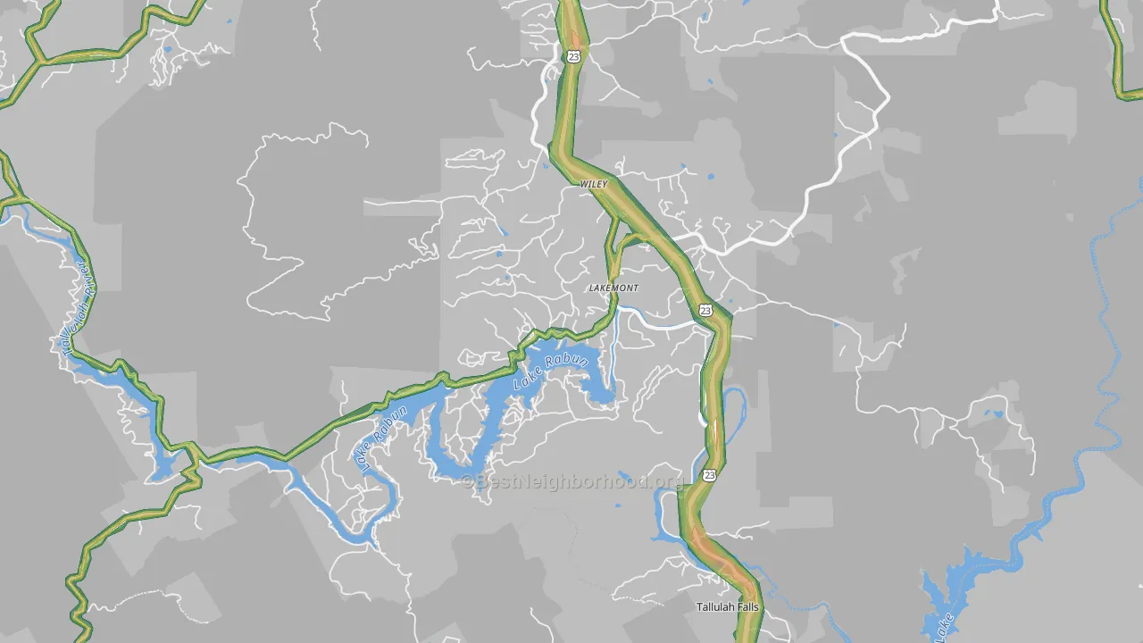 30552, GA Map of Noise Levels in 30552