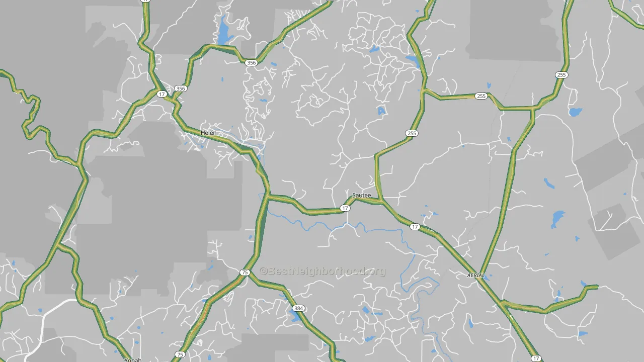 30571, GA Map of Noise Levels in 30571