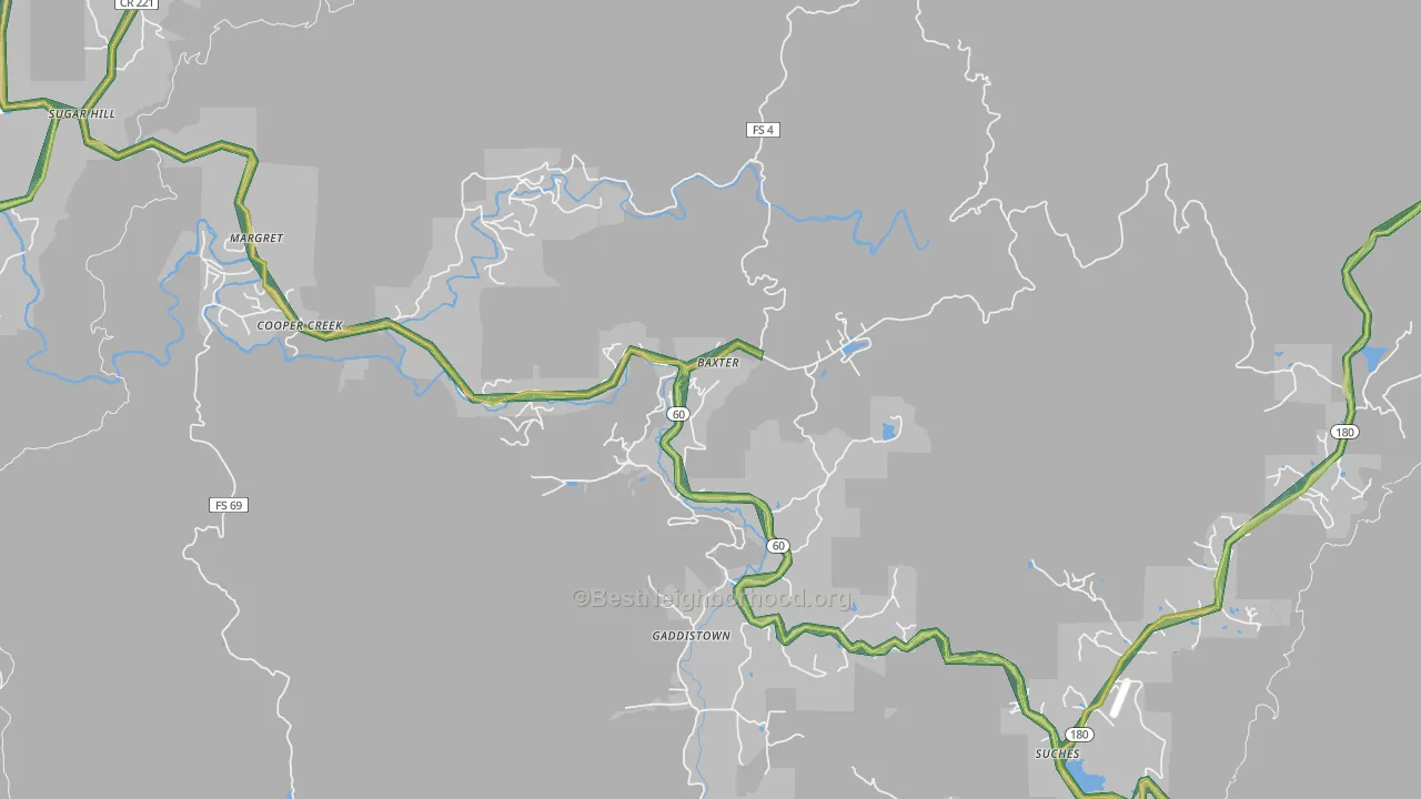 30572, GA Map of Noise Levels in 30572