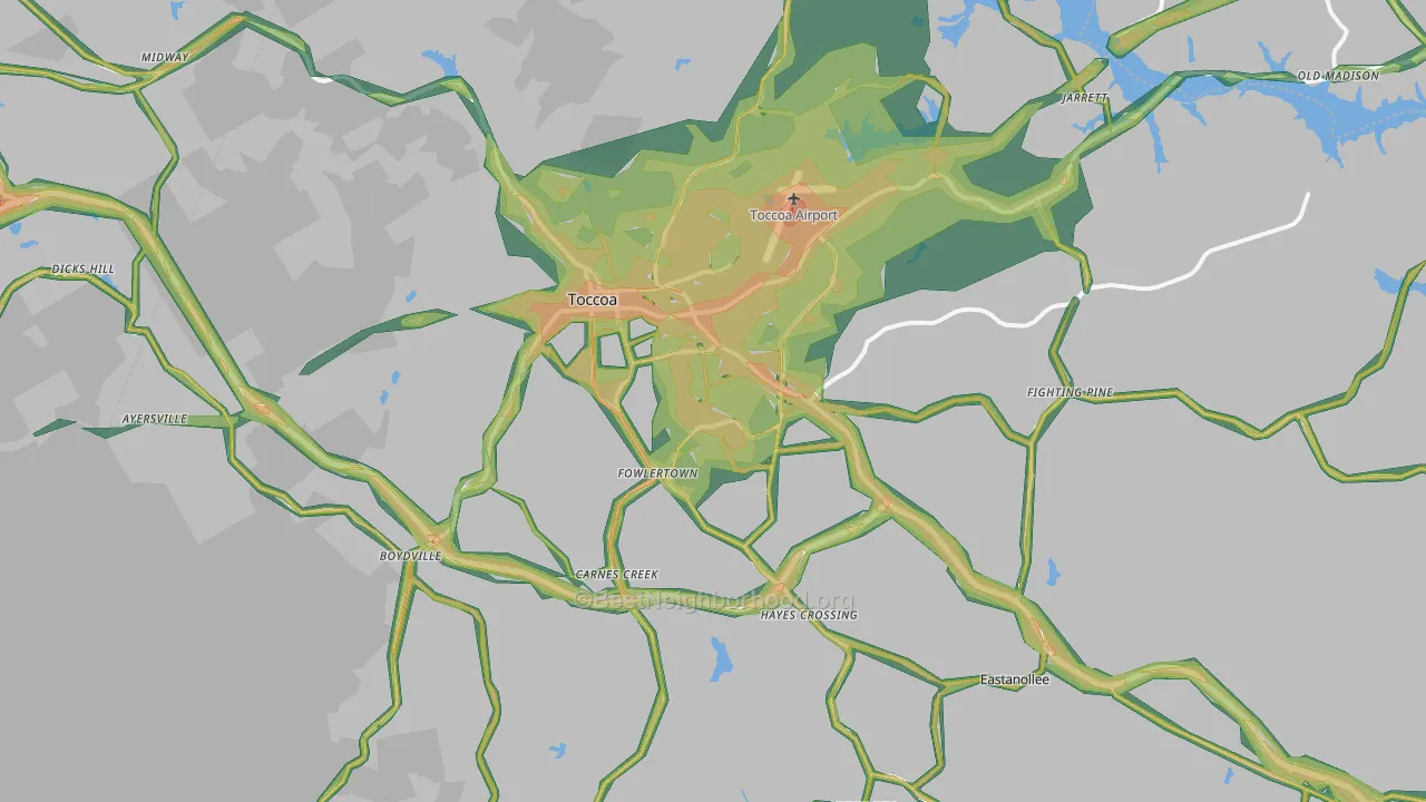 30577, GA Map of Noise Levels in 30577