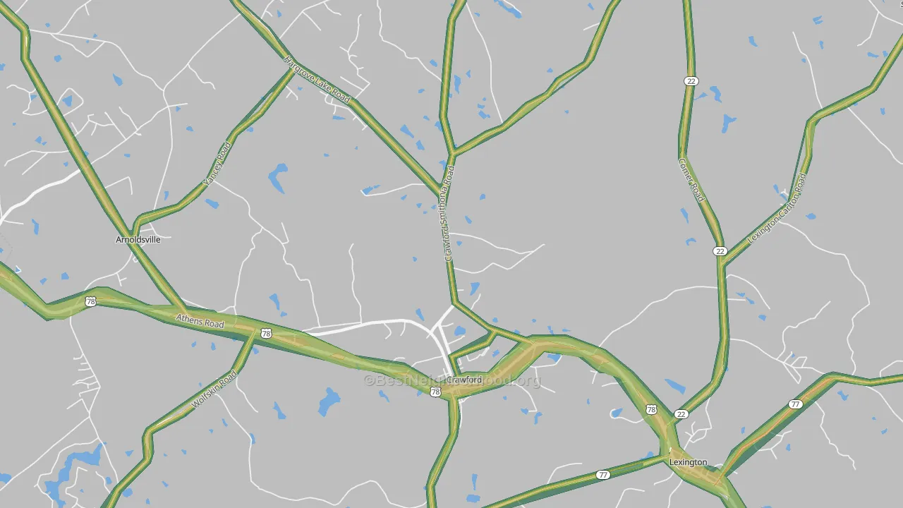 30630, GA Map of Noise Levels in 30630