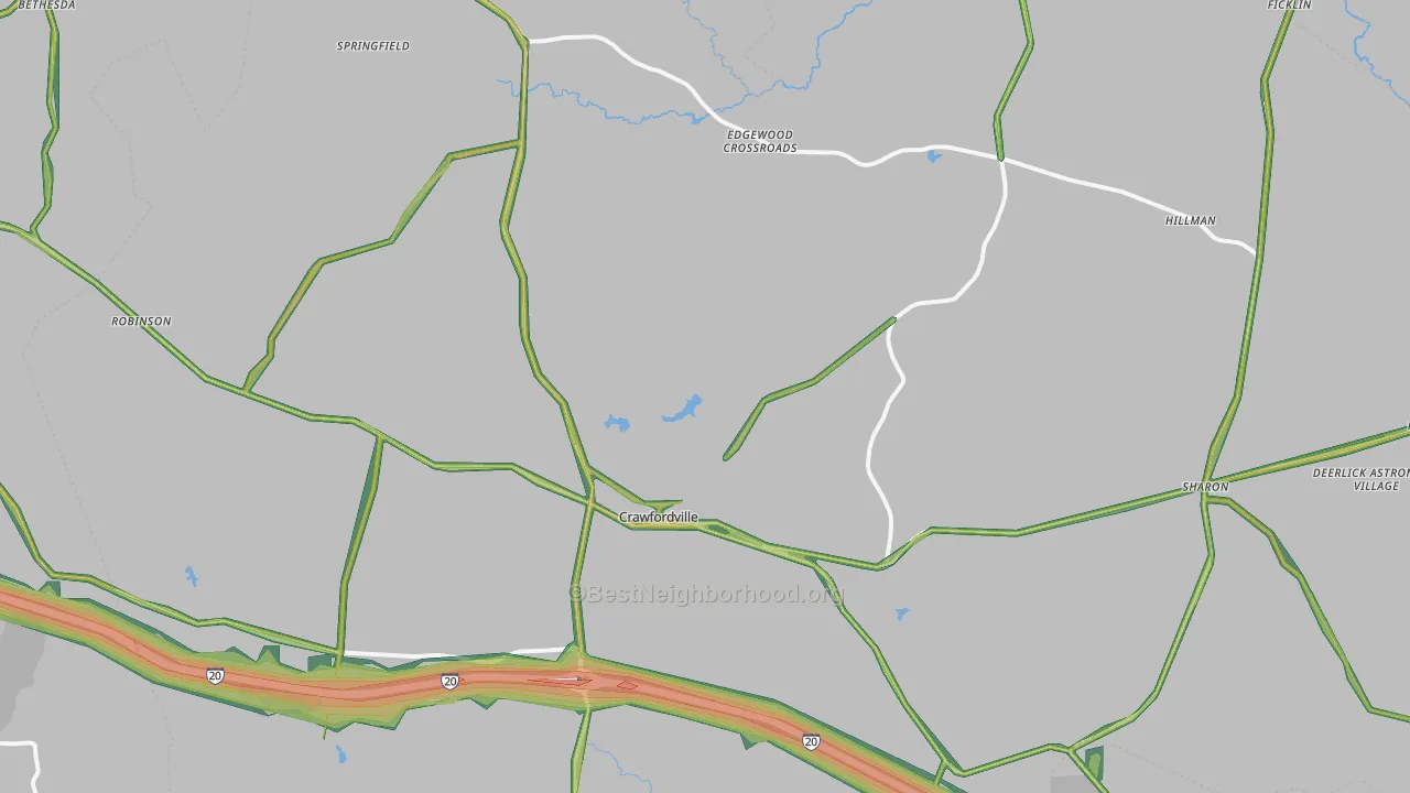 30631, GA Map of Noise Levels in 30631