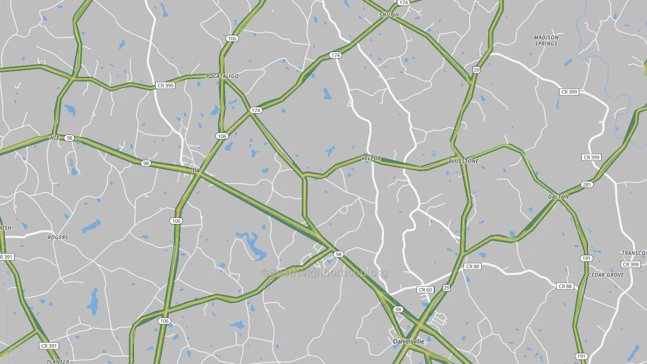 30633, GA Map of Noise Levels in 30633