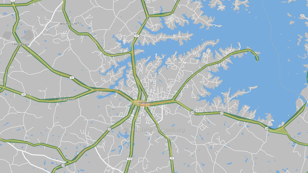 30643, GA Map of Noise Levels in 30643