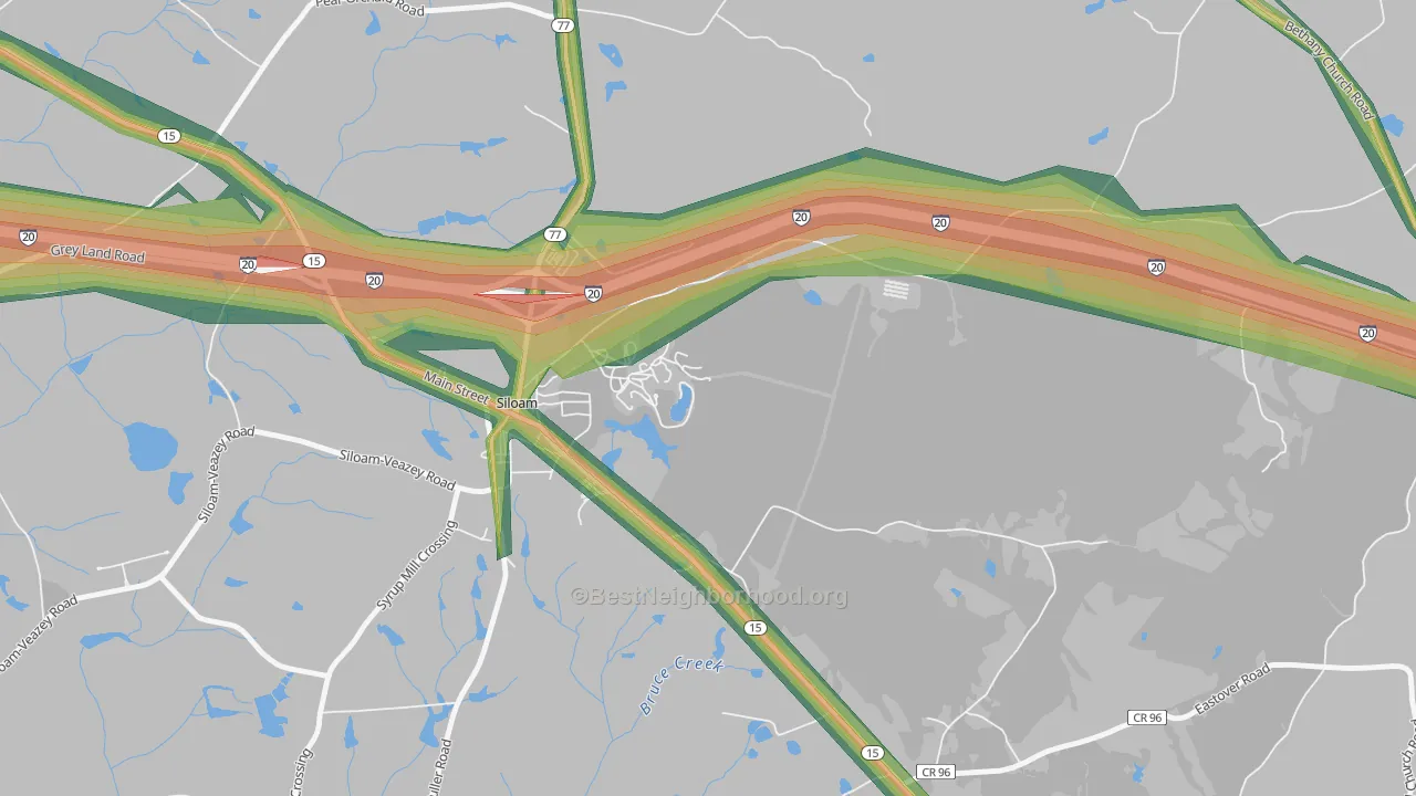 30665, GA Map of Noise Levels in 30665