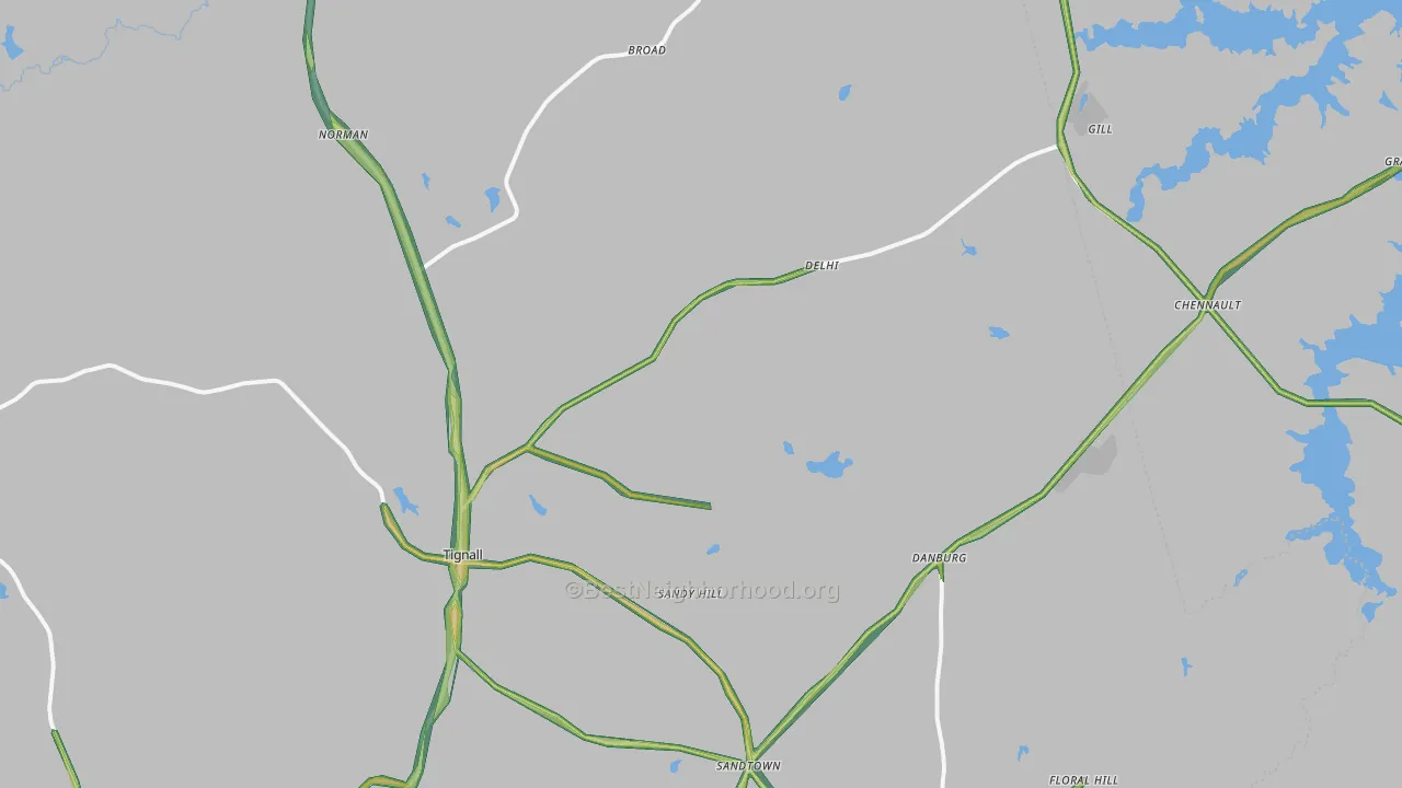 30668, GA Map of Noise Levels in 30668