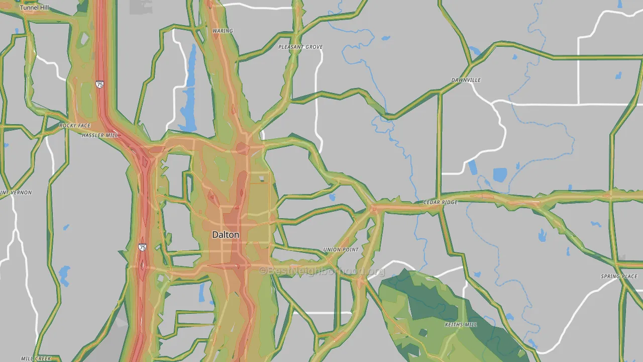 30721, GA Map of Noise Levels in 30721