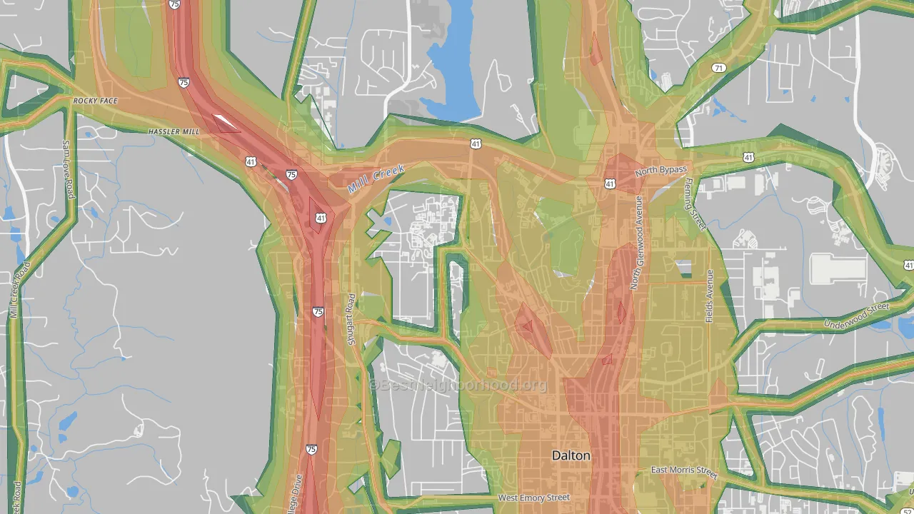30722, GA Map of Noise Levels in 30722