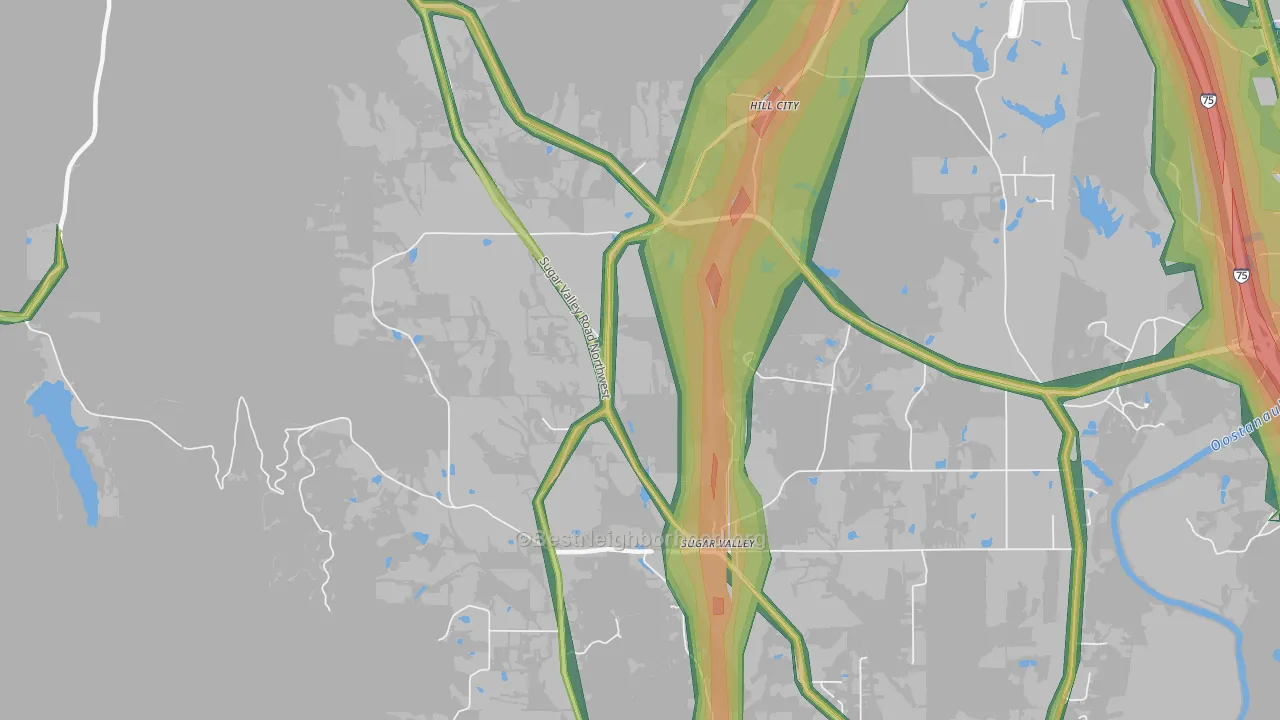 30746, GA Map of Noise Levels in 30746