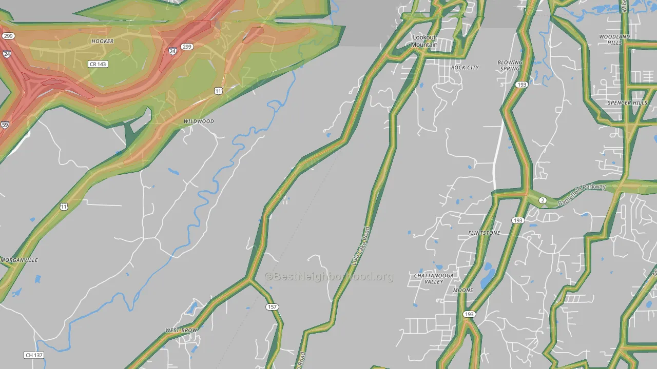 30750, GA Map of Noise Levels in 30750