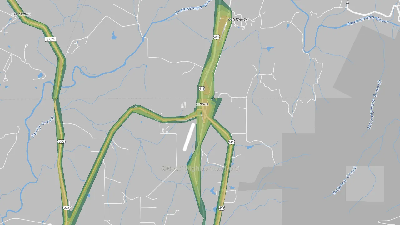 30751, GA Map of Noise Levels in 30751
