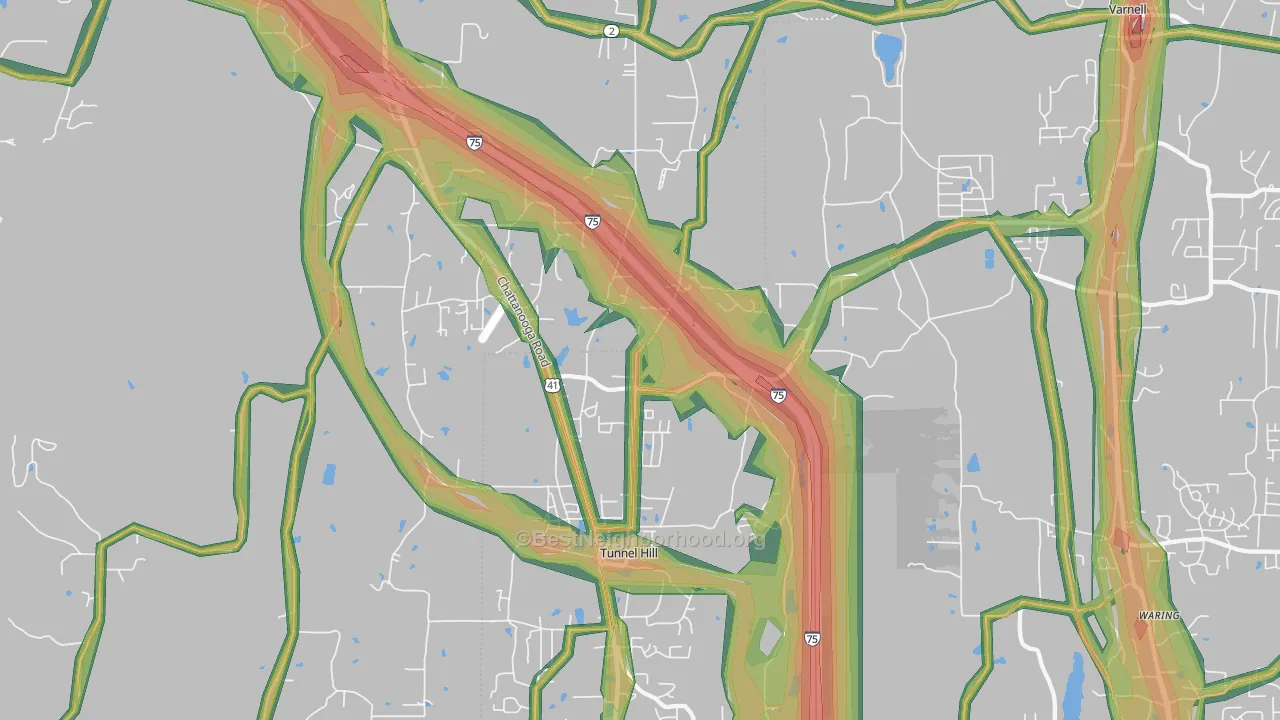 30755, GA Map of Noise Levels in 30755