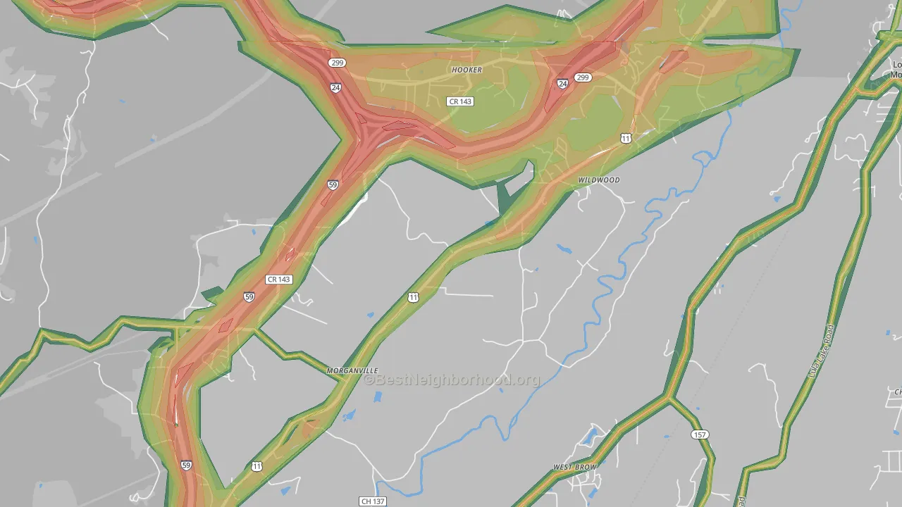 30757, GA Map of Noise Levels in 30757
