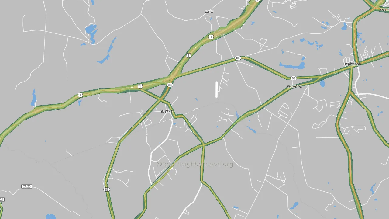 30805, GA Map of Noise Levels in 30805