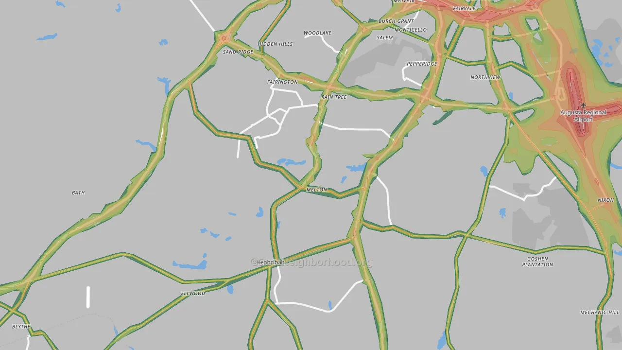 30815, GA Map of Noise Levels in 30815