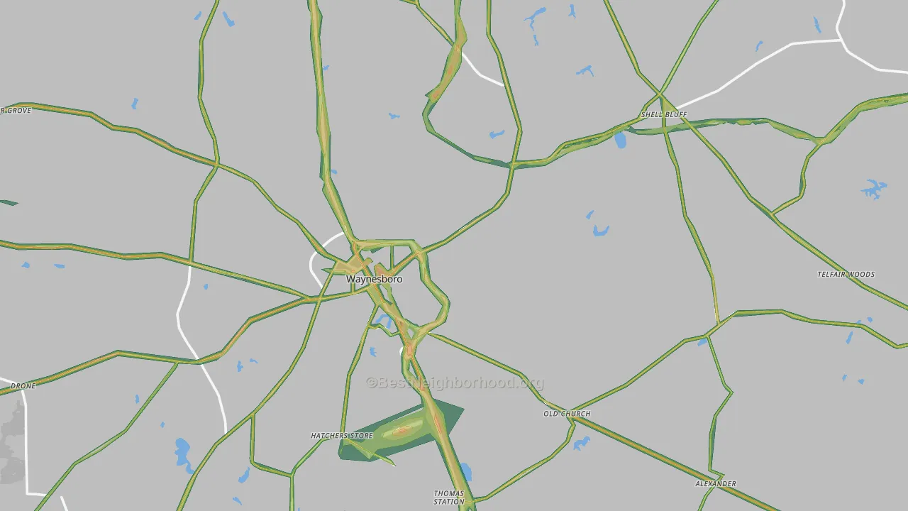 30830, GA Map of Noise Levels in 30830
