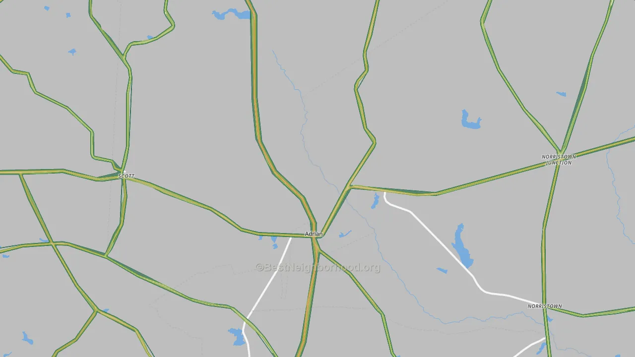 31002, GA Map of Noise Levels in 31002