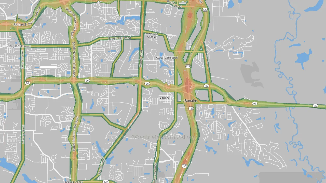 31005, GA Map of Noise Levels in 31005