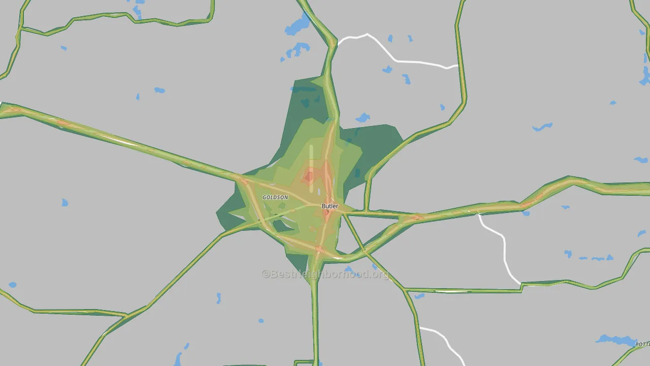 31006, GA Map of Noise Levels in 31006